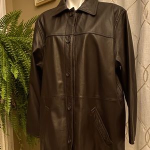 Leather Jacket Sz 1X women’s chocolate brown